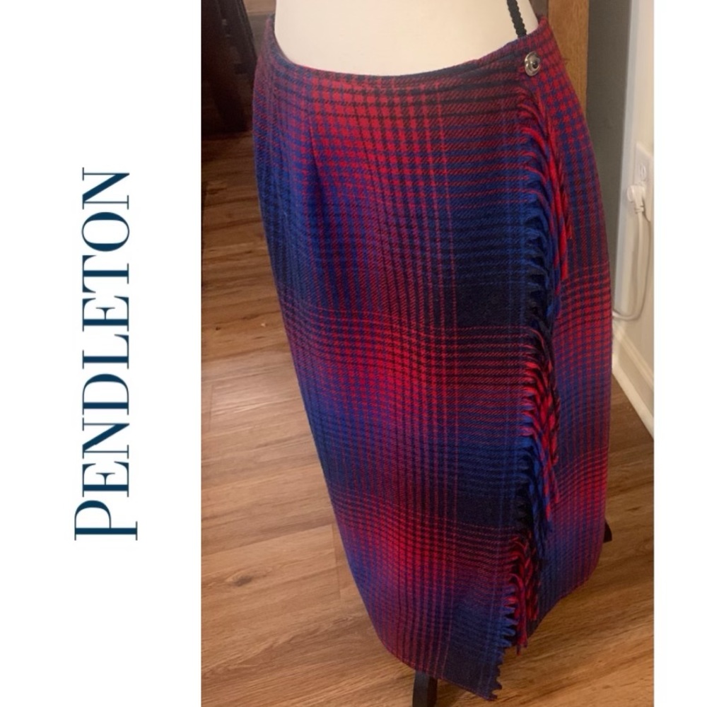 Vintage Pendleton 100%Wool Blanket Skirt Size 10